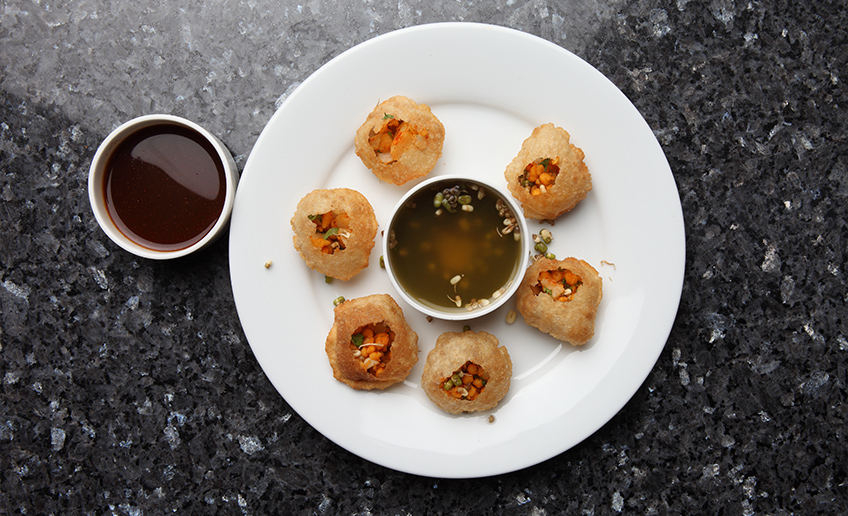 Pani puri at Dine-N-Drive